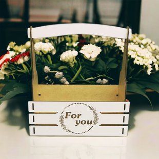 Корзина для квітів For you! розмір 25*11*27 1593 фото